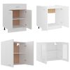 vidaXL 4-cz. zestaw szafek kuchennych, Lyon, biały, materiał drewnopochodny