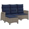 vidaXL Rozkładana Sofa Ogrodowa z Poduszkami L-kształtna Szara