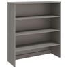 vidaXL Nadstawka HAMAR, jasnoszara, 90x30x100 cm, lite drewno sosnowe