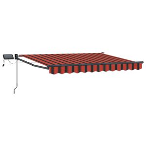 vidaXL Markiza ręczna z LEDami 2,5 x 2 m 100% Poliester i Aluminium