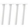 vidaXL Nogi do stolika kawowego 4 szt. Białe 42 cm Stalowe