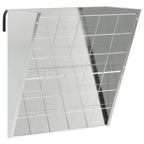 vidaXL Wiszący pojemnik na siano Srebrny 61 x 33 x 66 cm