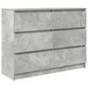 vidaXL Komoda Betonowa Szara 100x35x76 cm Drewno klejone