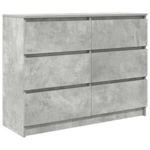 vidaXL Komoda Betonowa Szara 100x35x76 cm Drewno klejone