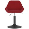 vidaXL Obrotowe krzesło stołowe, winna czerwień, obite aksamitem