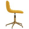 vidaXL Obrotowe krzesła stołowe, 4 szt., musztardowe, obite aksamitem