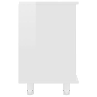 vidaXL Szafka łazienkowa, wysoki połysk, biała, 60x32x53,5 cm, płyta