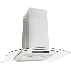 vidaXL Okap z dotykowym wyświetlaczem, 90 cm, LCD i LED, 756 m&sup3;/h