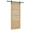 vidaXL Drzwi przesuwne naturalny 86 x 211 cm Lite drewno sosnowe