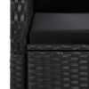 vidaXL 9-cz. zestaw mebli ogrodowych z poduszkami, czarny, rattan PE