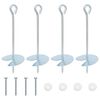 vidaXL Kotwa ziemna 4 pcs srebrny &Oslash;10 x 30 cm Galwanizowany metal