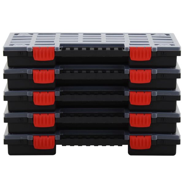 vidaXL Pudełka asortymentowe, 10 szt., 40x30x5 cm polipropylen