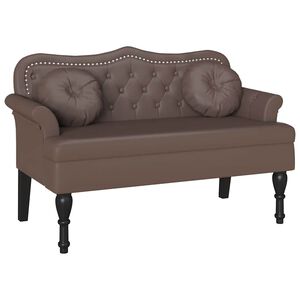 vidaXL Fotel Chesterfield Brązowy 120,5 x 65 x 75 cm Sk&oacute;ra ekologiczna