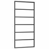 vidaXL Drzwi przesuwne z zestawem okuć czarne 90x205 cm ESG szkło