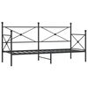 vidaXL Ł&oacute;żko dzienne bez materaca czarne 90x200 cm stalowe