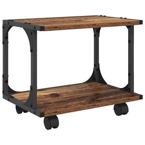 vidaXL Stojak na drukarkę Stare drewno 41 x 28 x 33.5 cm