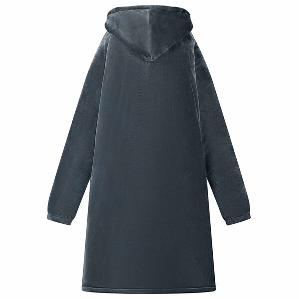 vidaXL Bluza-koc Granatowy s Fleece i Flanela