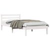 vidaXL Ramka ł&oacute;żka Biały 225,5 x 95,5 x 69,5 cm Lite drewno sosnowe