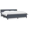 vidaXL Ł&oacute;żko typu Box Spring z materacami Ciemnoszary 200x210 cm