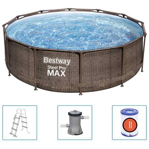 Bestway Basen Steel Pro MAX Deluxe Series, okrągły, 366x100 cm