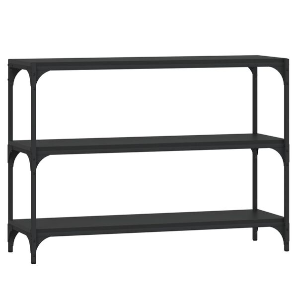 vidaXL P&oacute;łka na książki, czarna, 100x33x70,5 cm