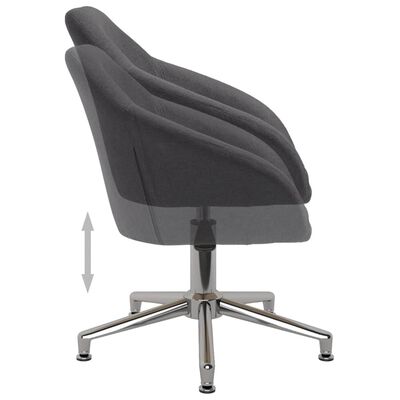 vidaXL Obrotowe krzesła stołowe, 6 szt., ciemnoszare, obite tkaniną