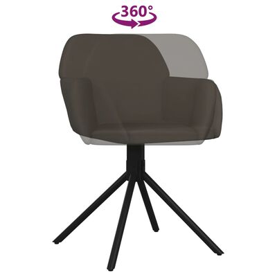vidaXL Obrotowe krzesła stołowe, 2 szt., ciemnoszare, aksamitne