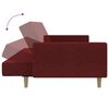 vidaXL 2-os. kanapa z podn&oacute;żkiem, winna czerwień, tapicerowana tkaniną