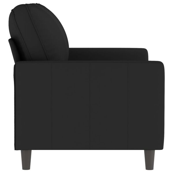 vidaXL Sofa 2-osobowa, czarna, 120 cm, tapicerowana aksamitem