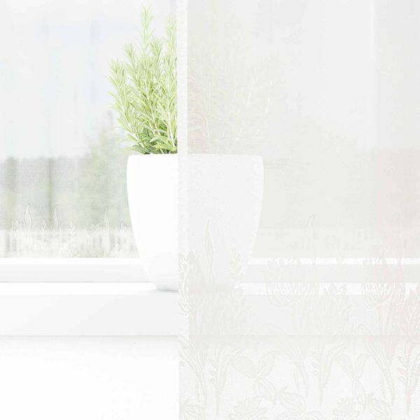 vidaXL Firanka Koronkowa z zasłonami Biały 240 x 300 cm Poliester