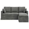 vidaXL Sofa Ciemnoszary 198 x 134 x 80 cm Aksamit