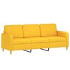 vidaXL 3-osobowa sofa z podn&oacute;żkiem, jasnoż&oacute;łty, 180 cm, tkaniną