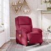 vidaXL Rozkładany fotel masujący, elektryczny, winna czerwień, aksamit