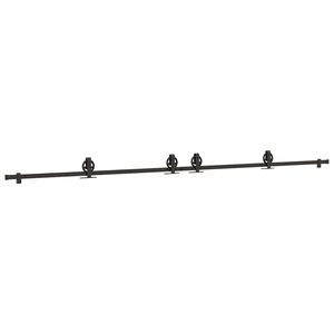 vidaXL System do montażu drzwi przesuwnych, 366 cm, stal, czarny