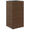 vidaXL Donica, brązowa, 40x40x80 cm, rattan PE