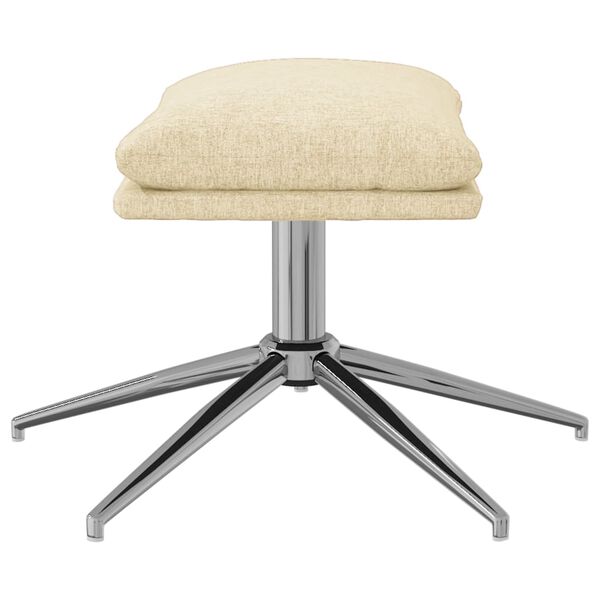 vidaXL Podn&oacute;żek, kremowy, 60x60x35 cm, tapicerowany tkaniną