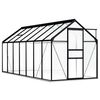 vidaXL Szklarnia z ramą podstawy, antracytowa, aluminium, 8,17 m&sup2;