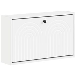 vidaXL Wisząca szafka na buty ALKMAAR 71 x 17 x 43 cm Biały