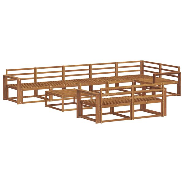 vidaXL Zestaw sof na zewnątrz 9 pcs Naturalny Lite Drewno Akacji