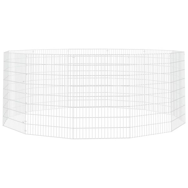 vidaXL Kojec dla zwierząt, 12 paneli, 54x80 cm, galwanizowane żelazo