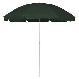 vidaXL Parasol plażowy, zielony, 240 cm
