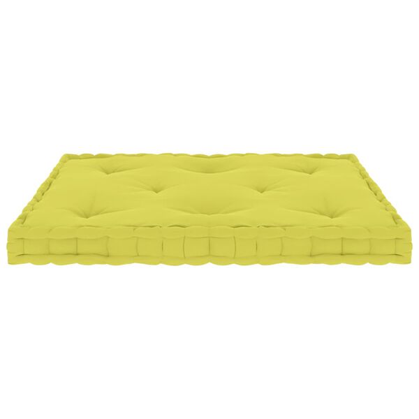 vidaXL Poduszka na podłogę lub paletę, zielona, 73x40x7 cm, bawełna