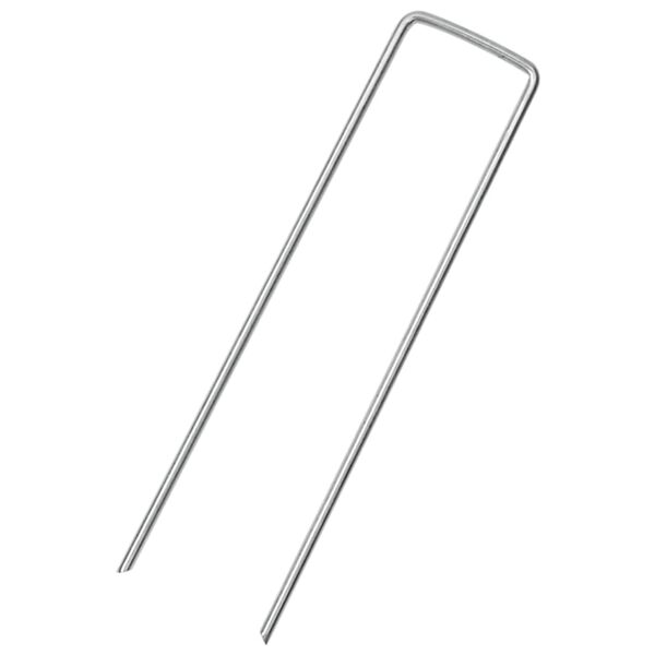 vidaXL Kołki gruntowe w kształcie litery U, 50 szt., 15x3,5 cm, stal