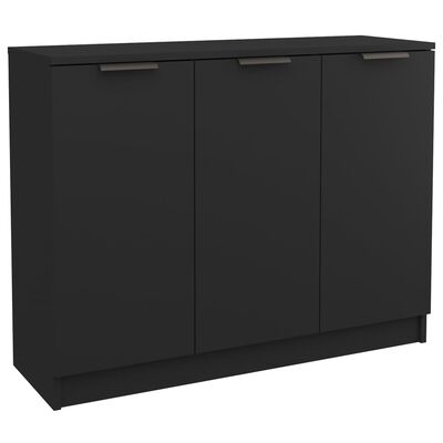 vidaXL Komoda, czarna, 90,5x30x70 cm, materiał drewnopochodny