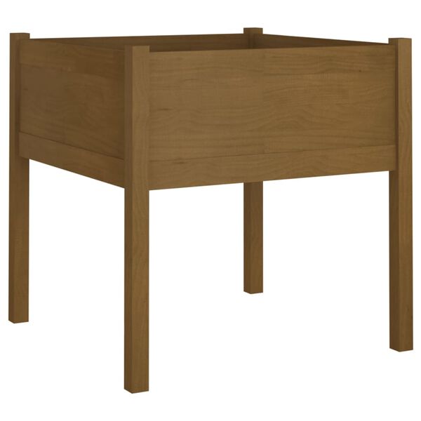 vidaXL Donice ogrodowe, 2 szt., miodowy brąz, 70x70x70 cm, sosnowe