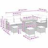 vidaXL Zestaw Sof na Ogr&oacute;d z poduszką 10 pcs Beżowy i jasnoszary
