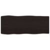 vidaXL Blat ciemnobrązowy 100x40x(2-6) cm drewno z naturalną krawędzią