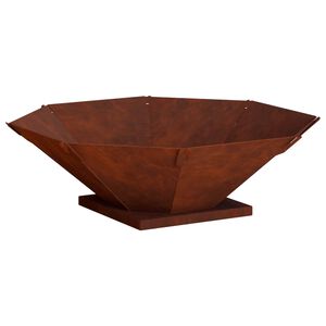 vidaXL Kominek Rdzawy 70,5 x 70,5 x 21,5 cm Stal kortenowska