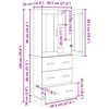 vidaXL Highboard 2 pcs Czarny Dąb Drewno inżynieryjne i szkło