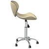 vidaXL Obrotowe krzesła stołowe, 4 szt., kremowe, obite sztuczną skórą